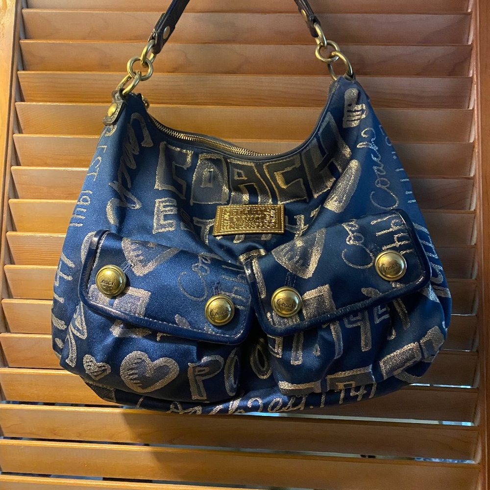 Coach Poppy Story Patch Swing Shoulder / Crossbody Bag